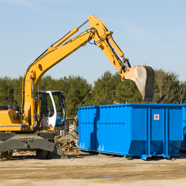 what size residential dumpster rentals are available in Burlington County NJ